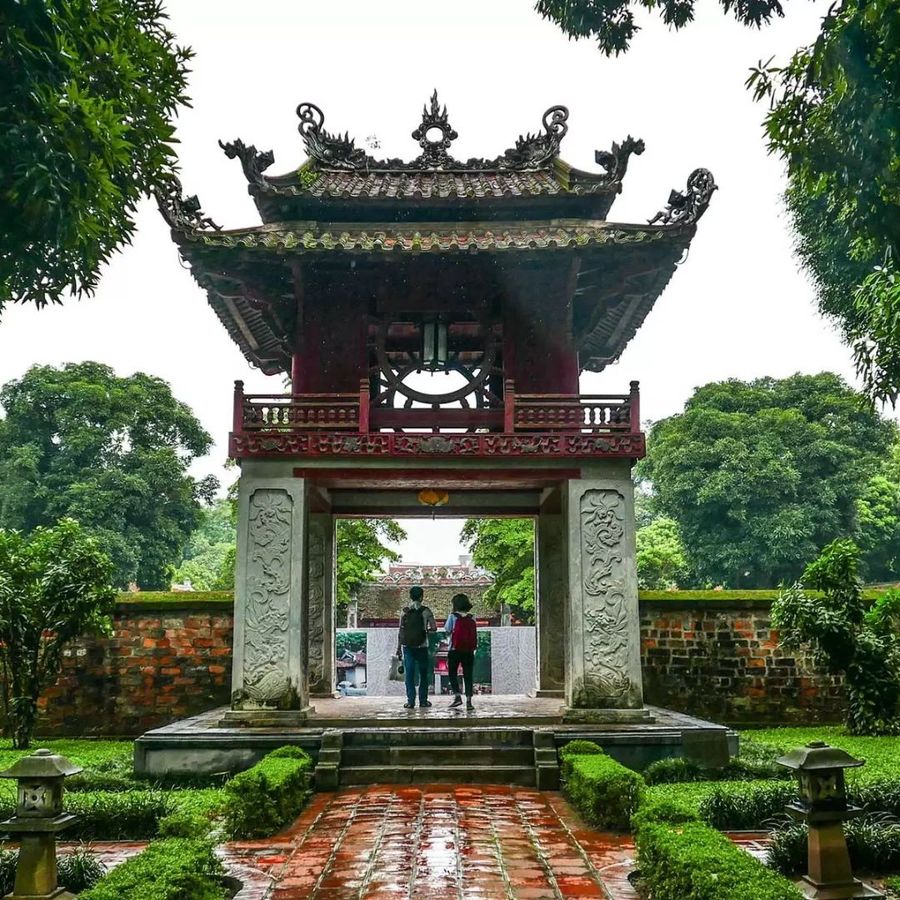 Temple of Literature gate in Hanoi